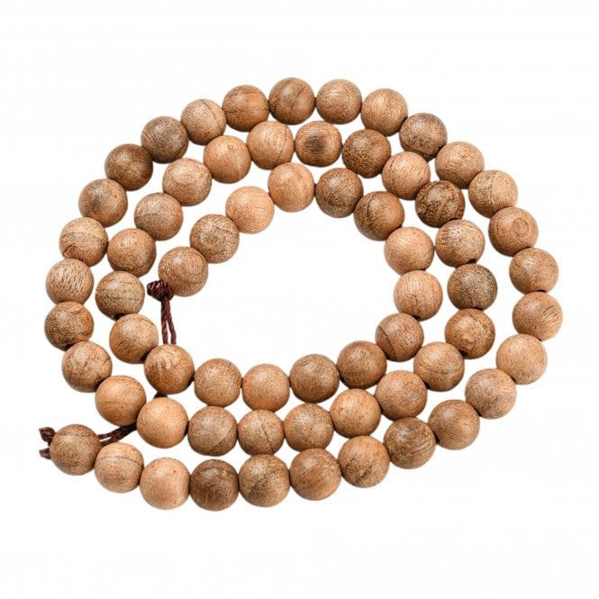 Natural BurlyWood Beads Round 6mm - Sand - 15" String (64 beads apx)