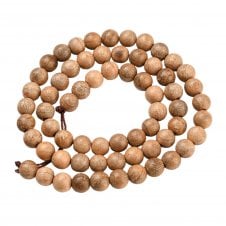 Natural BurlyWood Beads Round 6mm - Sand - 15" String (64 beads apx)