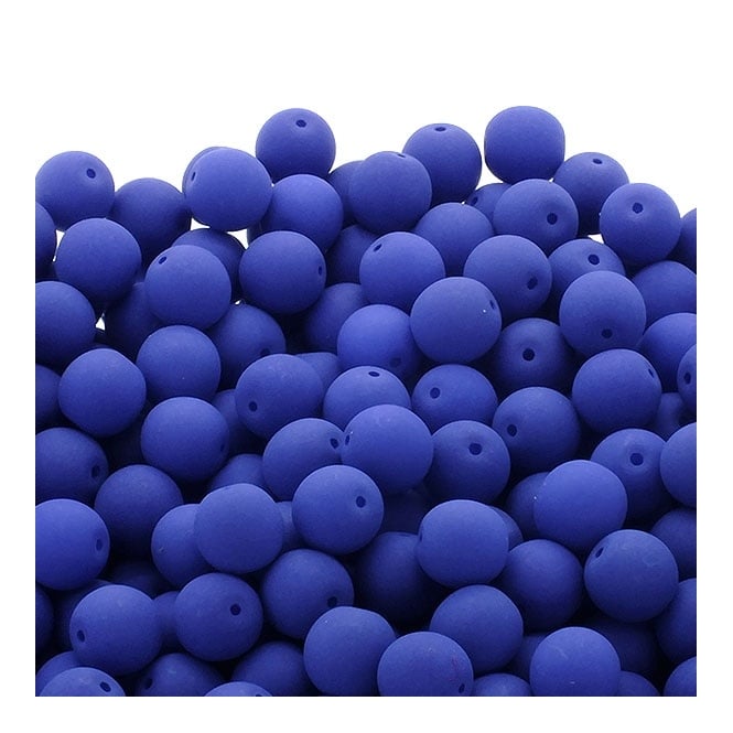 Neon Beads Round Czech Glass 4mm - Dark Blue - 50pk