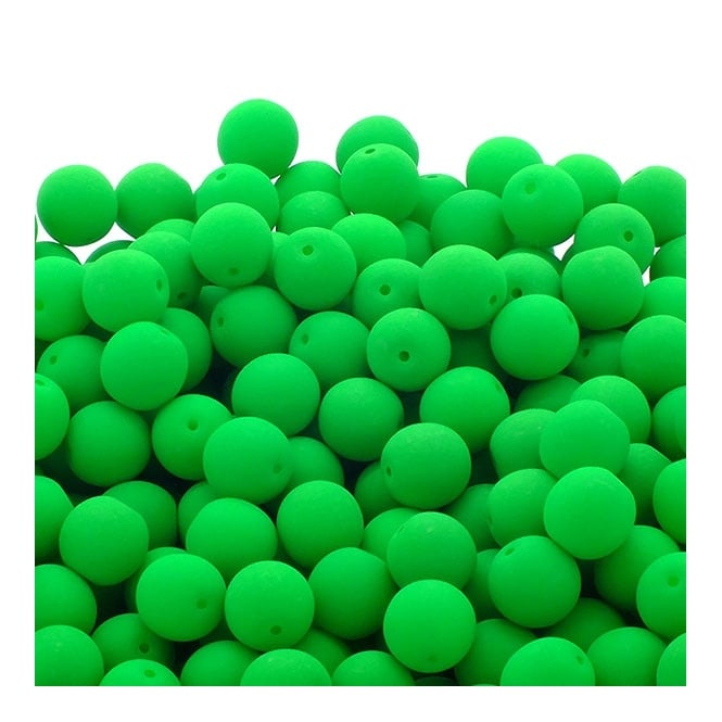 Neon Beads Round Czech Glass 4mm - Green - 50pcs