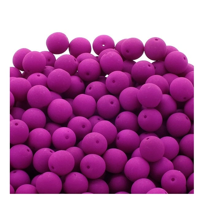 Neon Beads Round Czech Glass 4mm - Orchid - 50pcs