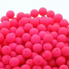 Neon Beads Round Czech Glass 4mm - Pink - 50pcs