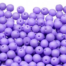 Neon Beads Round Czech Glass 6mm - Lavender - 25pk