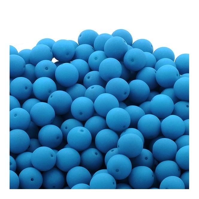 Neon Beads Round Czech Glass 6mm - Light Blue - 25pk