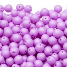 Neon Beads Round Czech Glass 8mm - Soft Lilac - 25pk