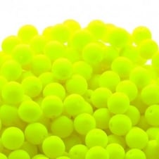 Neon Beads Round Czech Glass 8mm - Yellow - 25pk