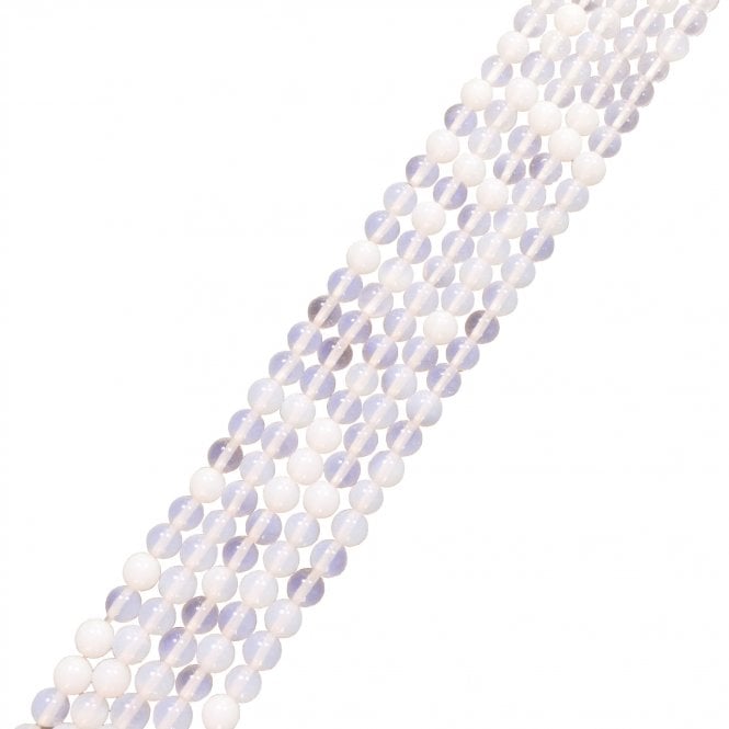 Opal Quartz Round Semi Precious Stones 4mm - 39cm String
