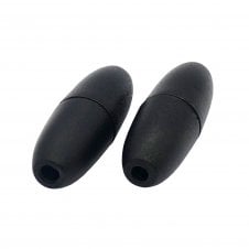 Plastic Breakaway Clasps 24x9mm - Black - 5pcs
