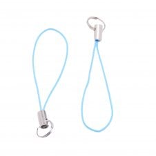  Polyester Cord Phone Straps 56mm - Blue - 10pcs