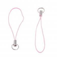 Polyester Cord Phone Straps 56mm - Pink - 10pcs