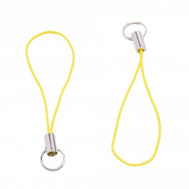 Polyester Cord Phone Straps 56mm - Yellow - 10pcs