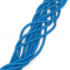 Polymer Clay Heishi Beads 6mm - Flat Round Disc - Montana Blue - 1 String (400pcs approx)