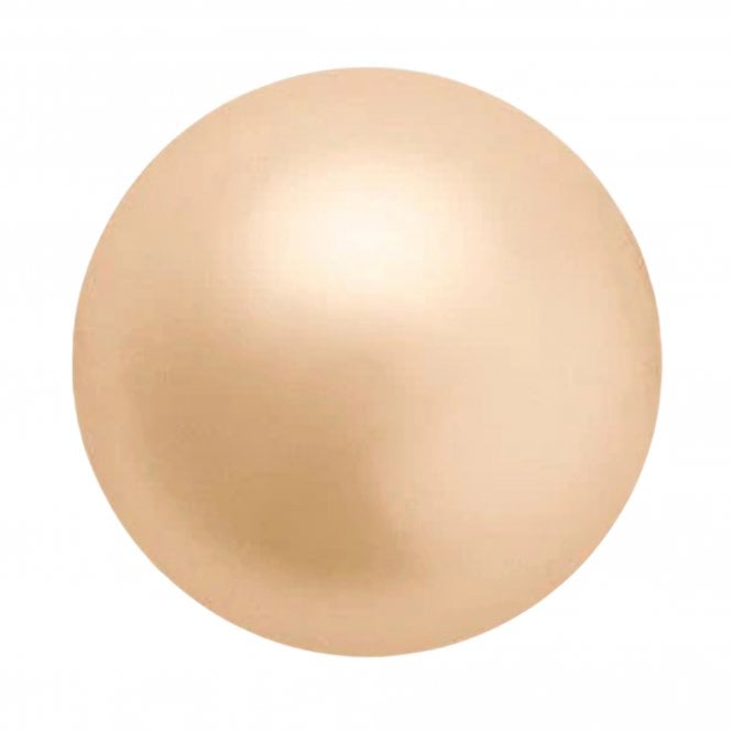  Crystal Pearls Round 6mm - Gold - 10pcs