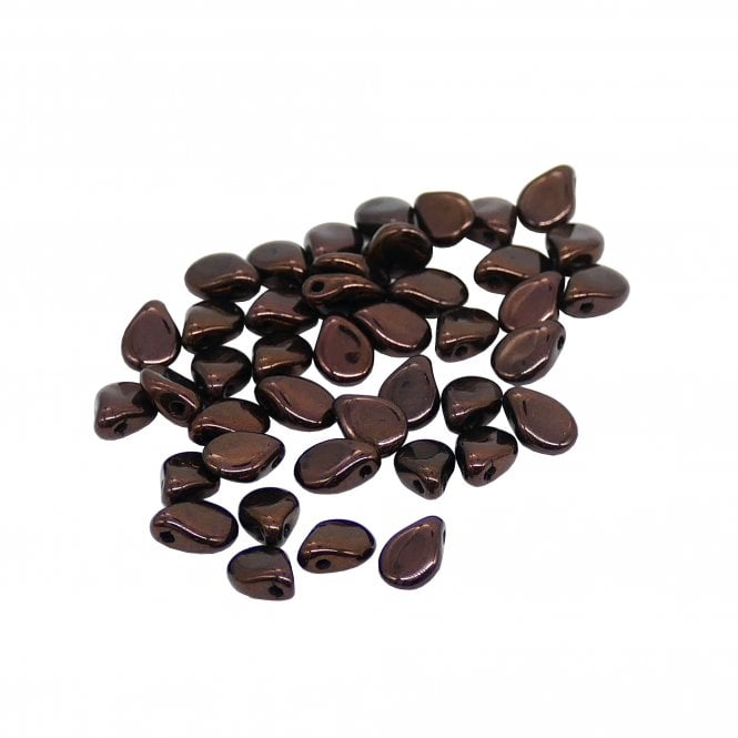  Glass Pip Beads 5x7mm - Jet Vega - 5g (35 beads aprx)