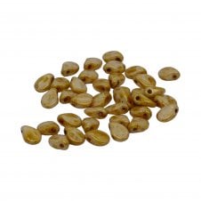 Preciosa Glass Pip Beads 5x7mm - Sand Picasso On White Alabaster - 5g (35 beads aprx)