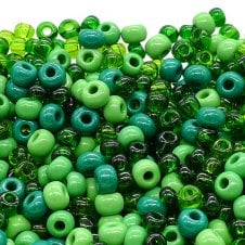 Preciosa Large Seed Beads - Green Mix - 20g