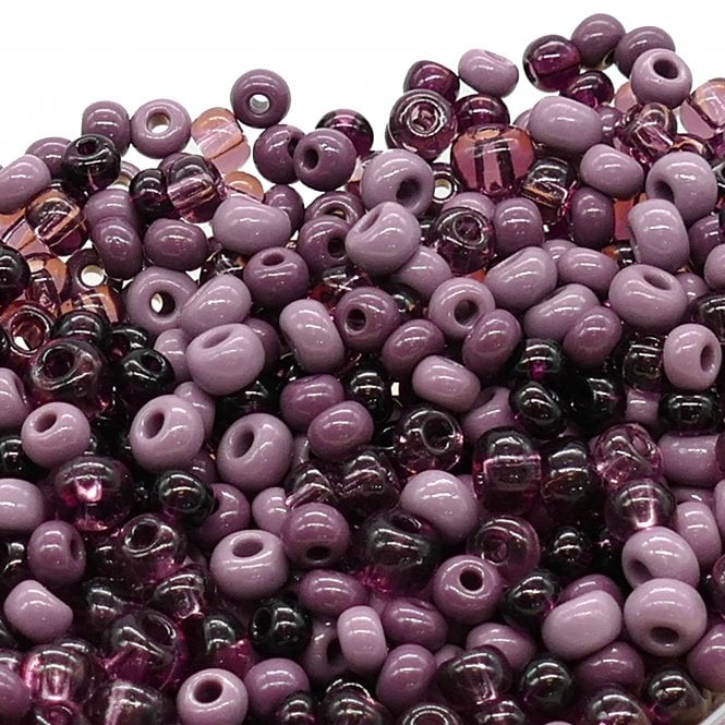  Large Seed Beads - Purple Mix - 20g