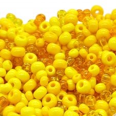 Preciosa Large Seed Beads - Yellow Mix - 20g