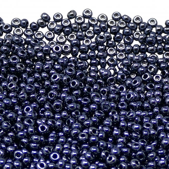  Seed Beads 10/0 - Metallic Gunmetal - 20g