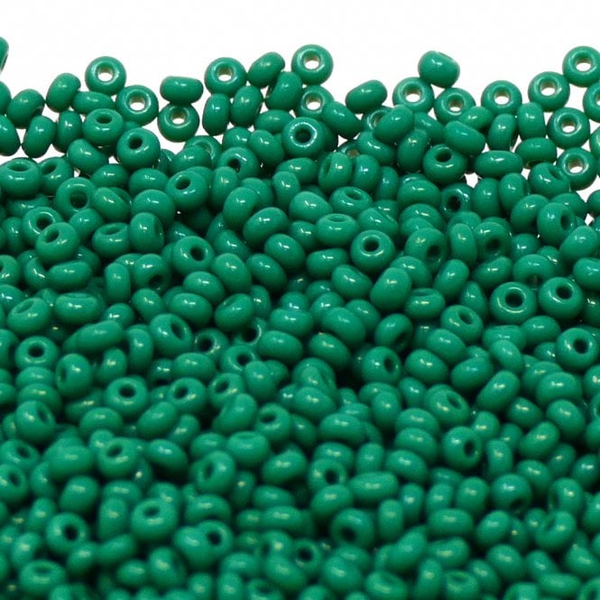  Seed Beads 10/0 - Opaque Dark Green - 20g