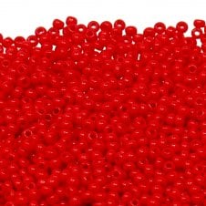 Preciosa Seed Beads 10/0 - Opaque Red - 20g
