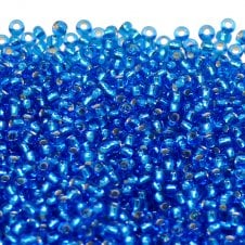 Preciosa Seed Beads 10/0 - Silver Lined Aqua - 20g