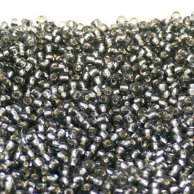  Seed Beads 10/0 - Silver Lined Black Diamond - 20g