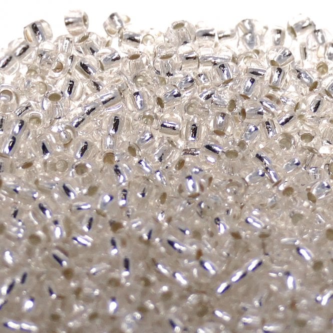  Seed Beads 10/0 - Silver Lined Crystal - 20g