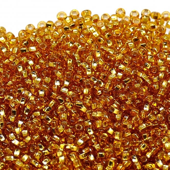  Seed Beads 10/0 - Silver Lined Dark Gold - 20g