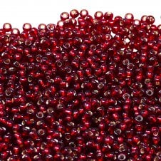 Preciosa Seed Beads 10/0 - Silver Lined Dark Red - 20g