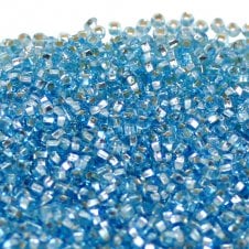 Preciosa Seed Beads 10/0 - Silver Lined Light Aqua - 20g