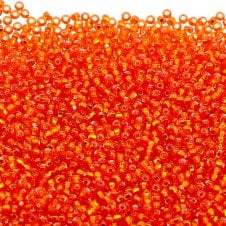 Preciosa Seed Beads 10/0 - Silver Lined Orange - 20g
