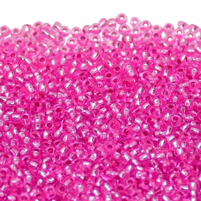  Seed Beads 10/0 - Silver Lined Pink - 20g
