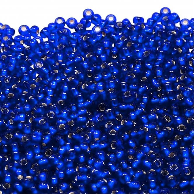  Seed Beads 10/0 - Silver Lined Royal Blue - 20g