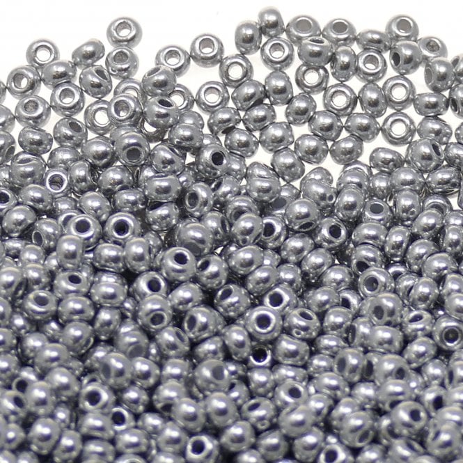  Seed Beads 10/0 - Silver Metallic - 20g