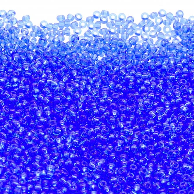  Seed Beads 10/0 - Transparent Royal Blue - 20g
