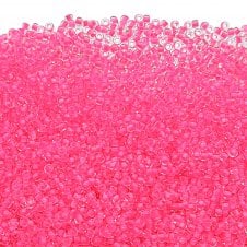 Preciosa Seed Beads 11/0 - Crystal/Neon Pink Lined - 20g