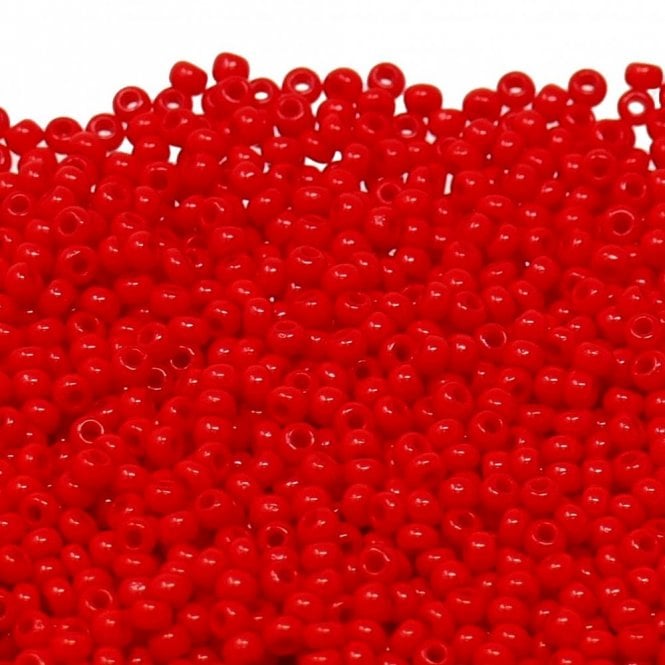  Seed Beads 11/0 - Opaque Light Red - 20g