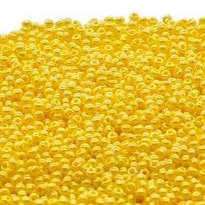 Preciosa Seed Beads 11/0 - Opaque Yellow Luster - 20g