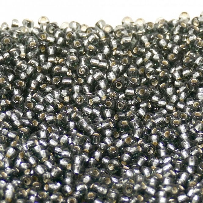  Seed Beads 11/0 - Silver Lined Black Diamond - 20g