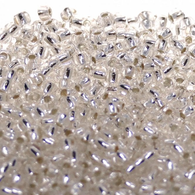  Seed Beads 11/0 - Silver Lined Crystal - 20g