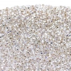 Preciosa Seed Beads 11/0 - Silver Lined Crystal AB - 20g