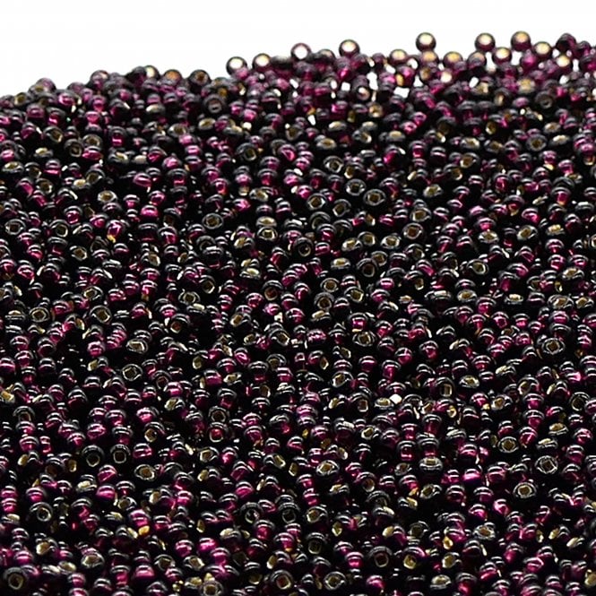  Seed Beads 11/0 - Silver Lined Dark Amethyst - 20g