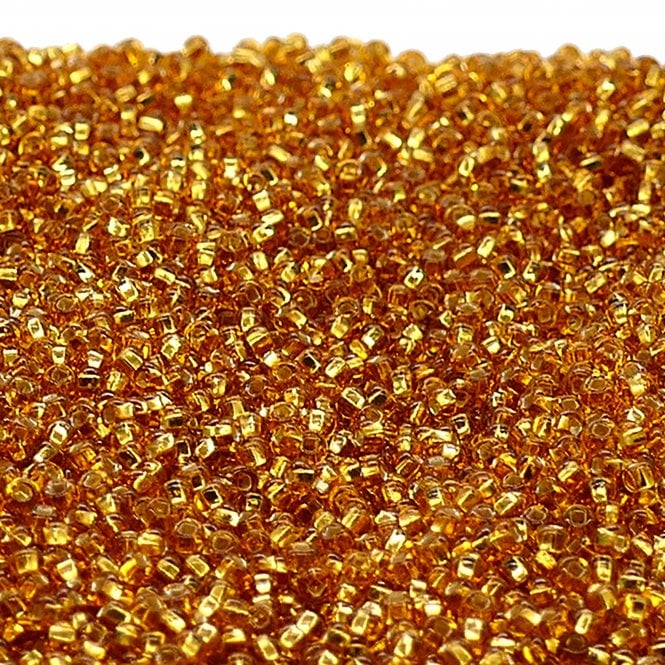  Seed Beads 11/0 - Silver Lined Gold - 20g