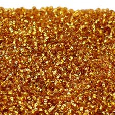 Preciosa Seed Beads 11/0 - Silver Lined Gold - 20g
