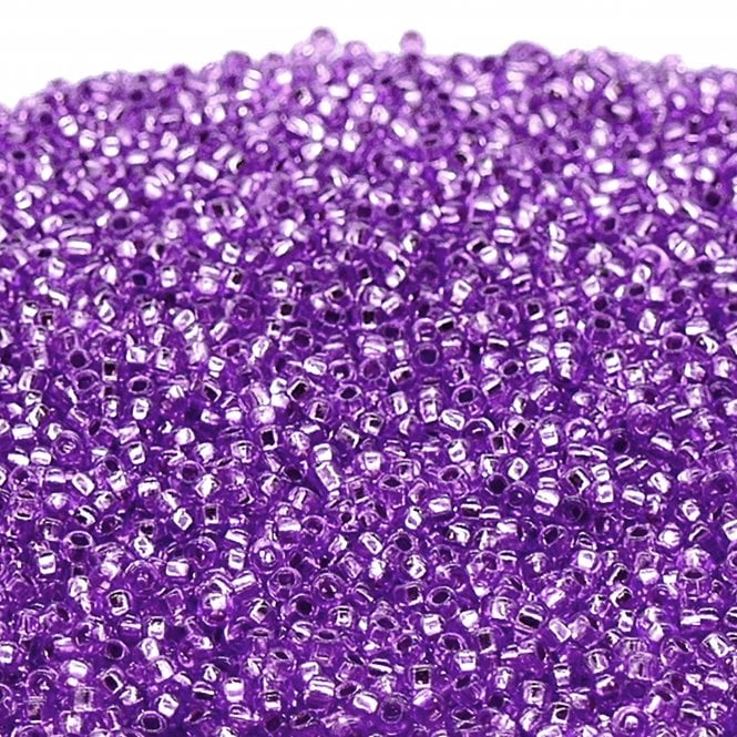  Seed Beads 11/0 - Solgel Amethyst Silver Lined - 20g