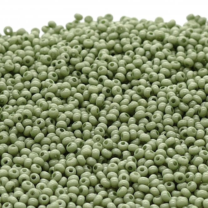  Seed Beads 11/0 - Solgel Opaque Jade - 20g