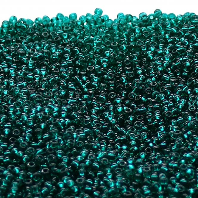  Seed Beads 11/0 - Transparent Emerald - 20g