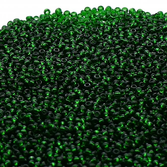 Seed Beads 11/0 - Transparent Green - 20g