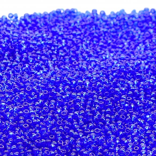  Seed Beads 11/0 - Transparent Sapphire - 20g